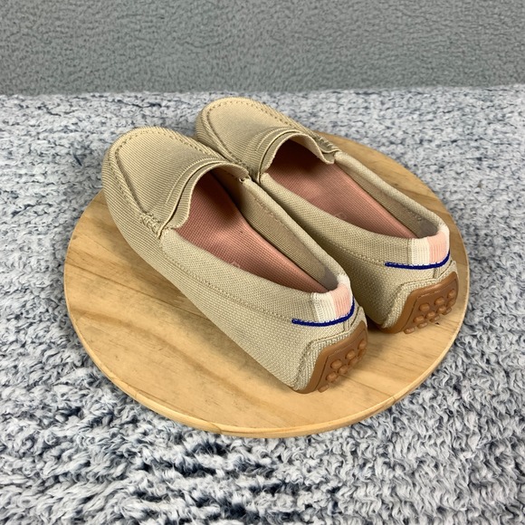 Rothys The Driver Loafer Women's 8.5 Sesame Tan Slip On Washable Shoes Comfort - Picture 6 of 14